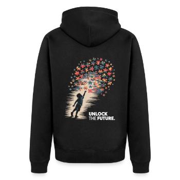 Comprendre l’autisme – Espoir et casse-tête - Veste à capuche bio Premium Unisexe - noir - Dos - Nico (187cm)