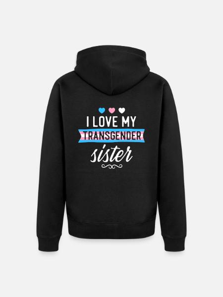 Transgender Trans LGBT Pride - Unisex Premium Bio Zip Hoodie - Schwarz