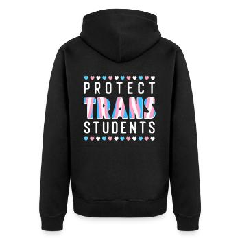 Fierté LGBT transgenre - Veste à capuche bio Premium Unisexe - noir - Dos - Nico (187cm)