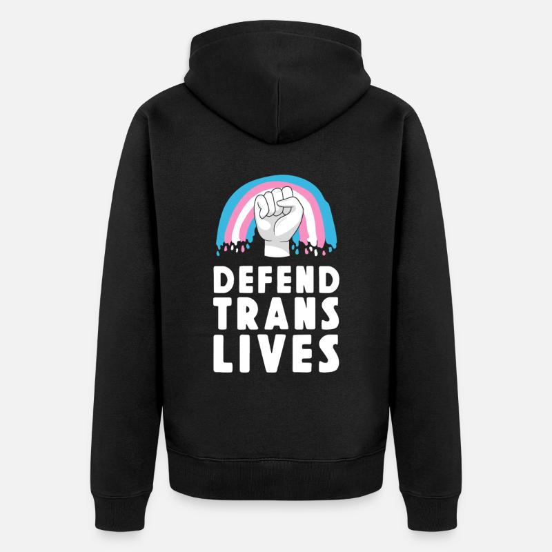 Fierté LGBT transgenre - Veste à capuche bio Premium Unisexe - noir
