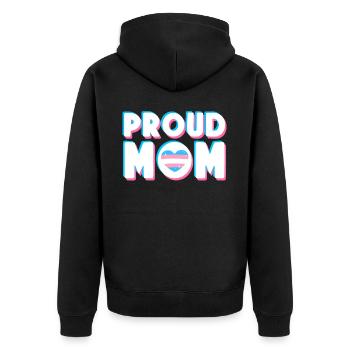Fierté LGBT transgenre - Veste à capuche bio Premium Unisexe - noir - Dos - Nico (187cm)