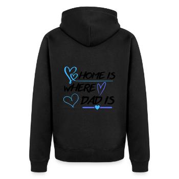 Fête des pères Papa Dire Père Amour Papa - Veste à capuche bio Premium Unisexe - noir - Dos - Nico (187cm)