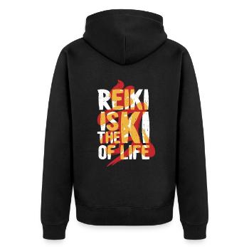 Massage Reiki Le Reiki est le Ki de la Vie - Veste à capuche bio Premium Unisexe - noir - Dos - Nico (187cm)