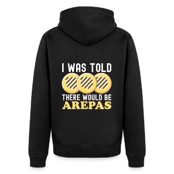 Arepas vénézuélienne - Veste à capuche bio Premium Unisexe - noir - Dos - Nico (187cm)