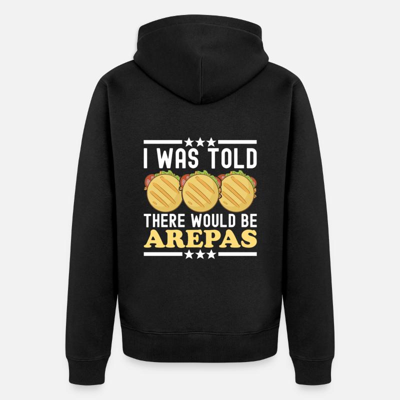 Arepas vénézuélienne - Veste à capuche bio Premium Unisexe - noir
