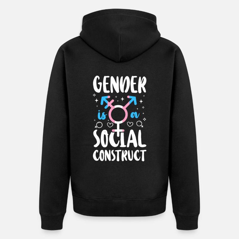 Fierté LGBT transgenre - Veste à capuche bio Premium Unisexe - noir