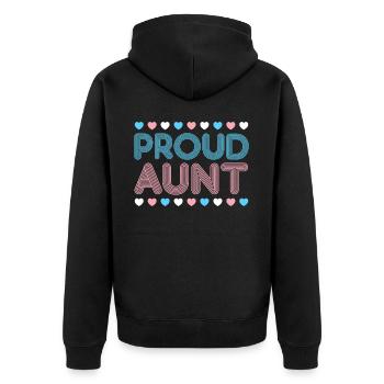 Transgender Trans LGBT Pride - Unisex Premium Bio Zip Hoodie - Schwarz - Hinten - Nico (187cm)