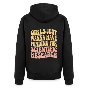 Les filles ne veulent que des fonds pour la science - Veste à capuche bio Premium Unisexe - noir - Dos - Nico (187cm)