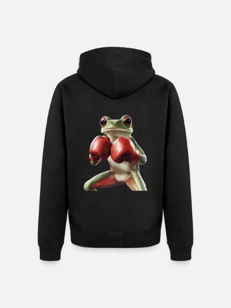 Frosch - Unisex Premium Bio Zip Hoodie - Schwarz