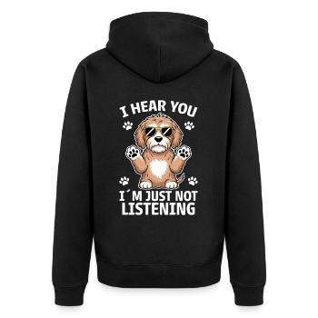 Cockapoo disant chiens drôle Cockapoo cadeau - Veste à capuche bio Premium Unisexe - noir - Dos - Nico (187cm)