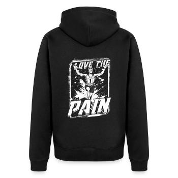 Marathon Marathons Coureurs Running - Veste à capuche bio Premium Unisexe - noir - Dos - Nico (187cm)
