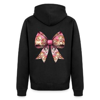 Coquette Arc Ankylosaure Motif Dinosaure - Veste à capuche bio Premium Unisexe - noir - Dos - Nico (187cm)