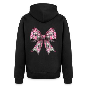 Coquette Arc Brontosaure Motif Dinosaure - Veste à capuche bio Premium Unisexe - noir - Dos - Nico (187cm)