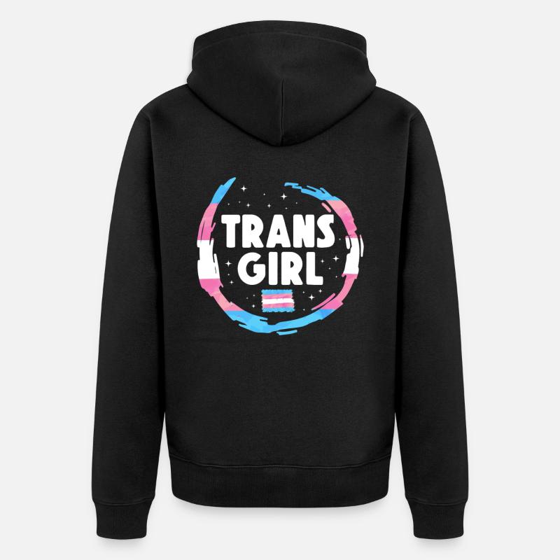 Fierté LGBT transgenre - Veste à capuche bio Premium Unisexe - noir