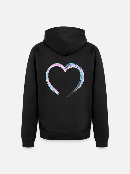 Transgender Trans LGBT Pride - Unisex Premium Organic Zip Hoodie - black