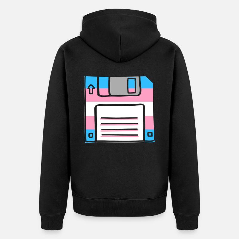 Fierté LGBT transgenre - Veste à capuche bio Premium Unisexe - noir