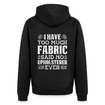 Restorer Upholstered Furniture - Unisex Premium Organic Zip Hoodie - black - Back - Nico (187cm)