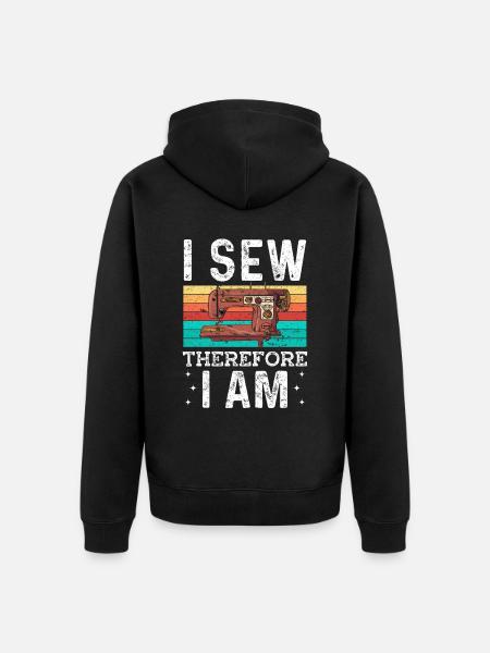 Restauratorin Polstermöbel - Unisex Premium Bio Zip Hoodie - Schwarz