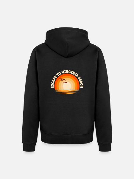 I'm fleeing to Virginia Beach - Unisex Premium Organic Zip Hoodie - black