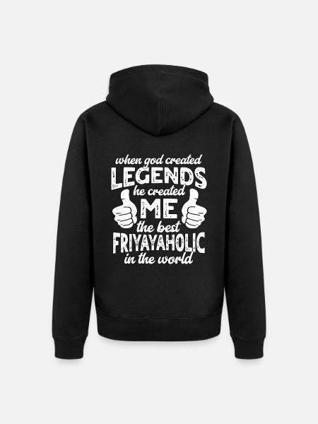 Best Friyayaholic Legend - Unisex Premium Organic Zip Hoodie - black