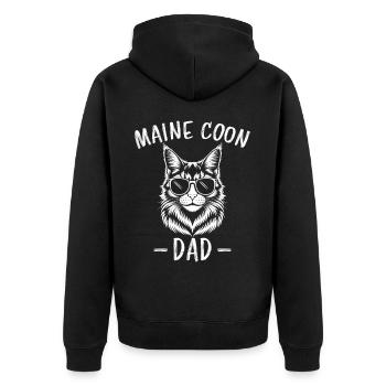 Maine Coon disant drôle Maine Coon cadeau - Veste à capuche bio Premium Unisexe - noir - Dos - Nico (187cm)