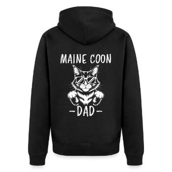 Maine Coon disant drôle Maine Coon cadeau - Veste à capuche bio Premium Unisexe - noir - Dos - Nico (187cm)