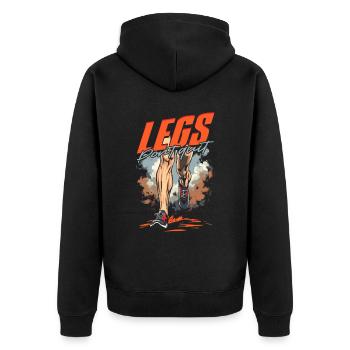 Marathon Marathonien Courir Les jambes n’abandonnent pas - Veste à capuche bio Premium Unisexe - noir - Dos - Nico (187cm)