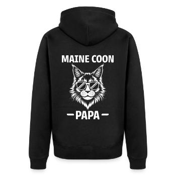 Maine Coon disant drôle Maine Coon cadeau - Veste à capuche bio Premium Unisexe - noir - Dos - Nico (187cm)