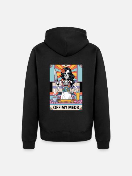 Tarotkarte - Unisex Premium Bio Zip Hoodie - Schwarz
