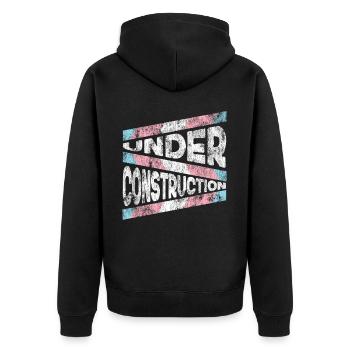 Fierté LGBT transgenre - Veste à capuche bio Premium Unisexe - noir - Dos - Nico (187cm)