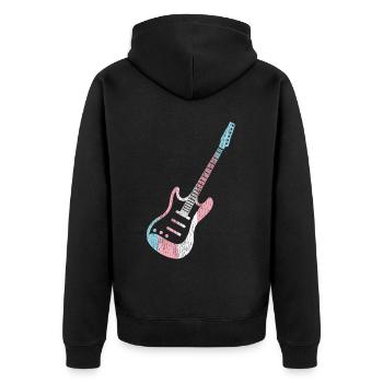 Fierté LGBT transgenre - Veste à capuche bio Premium Unisexe - noir - Dos - Nico (187cm)