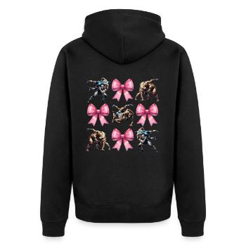 Coquette Arc Lutteur Lutte Maman Fête des Mères - Veste à capuche bio Premium Unisexe - noir - Dos - Nico (187cm)