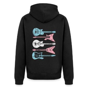 Fierté LGBT transgenre - Veste à capuche bio Premium Unisexe - noir - Dos - Nico (187cm)