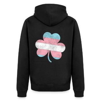 Fierté LGBT transgenre - Veste à capuche bio Premium Unisexe - noir - Dos - Nico (187cm)