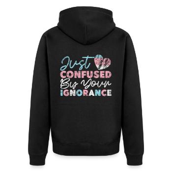 Fierté LGBT transgenre - Veste à capuche bio Premium Unisexe - noir - Dos - Nico (187cm)