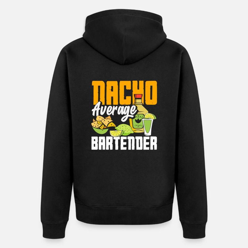 Nacho Average Barkeeper Spruch Design - Unisex Premium Bio Zip Hoodie - Schwarz