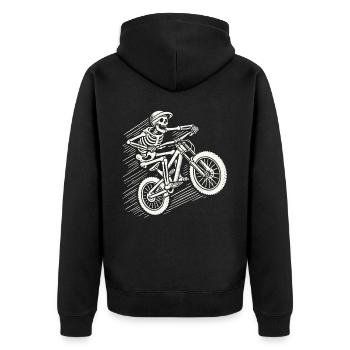Skeleton Vélo Aventure VTT Rétro - Veste à capuche bio Premium Unisexe - noir - Dos - Nico (187cm)