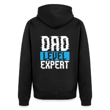 Father's Day Father's Day Gift Dad Dad - Unisex Premium Organic Zip Hoodie - black - Back - Nico (187cm)