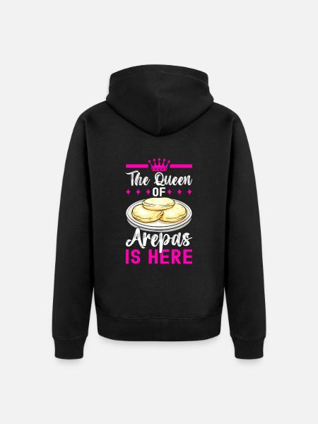 Venezuelan Arepas - Unisex Premium Organic Zip Hoodie - black