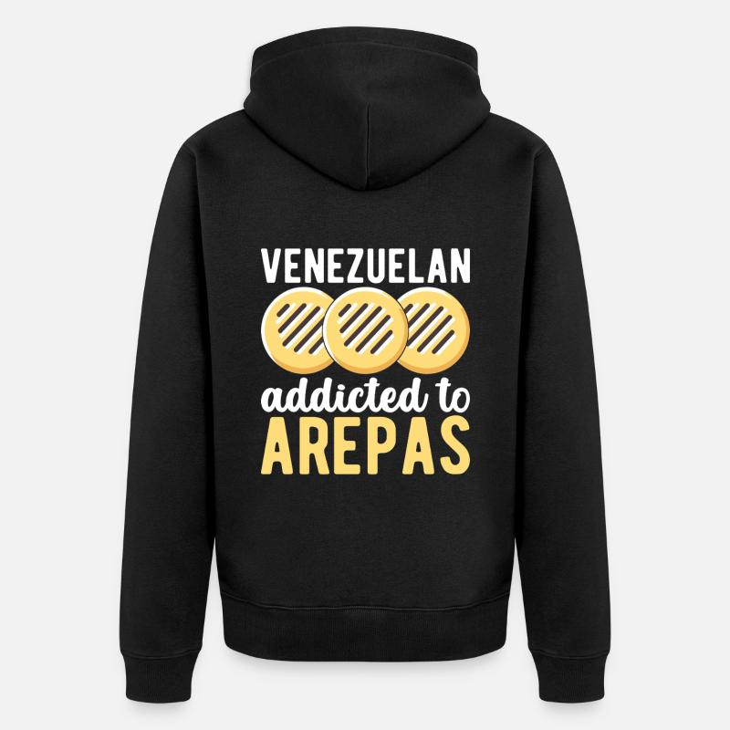 Arepas vénézuélienne - Veste à capuche bio Premium Unisexe - noir