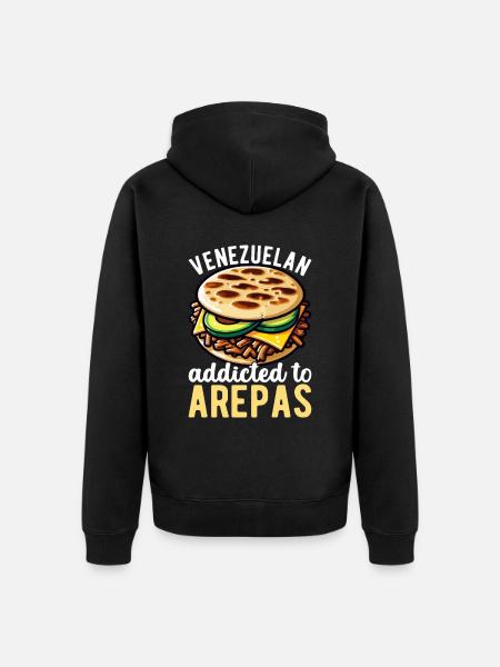 Venezuelan Arepas - Unisex Premium Organic Zip Hoodie - black