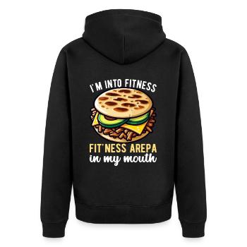 Arepas vénézuélienne - Veste à capuche bio Premium Unisexe - noir - Dos - Nico (187cm)
