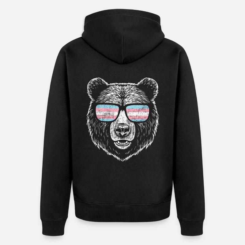 Fierté LGBT transgenre - Veste à capuche bio Premium Unisexe - noir