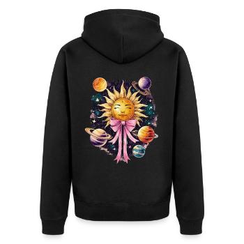 Arc coquet Système solaire Planètes solaires - Veste à capuche bio Premium Unisexe - noir - Dos - Nico (187cm)