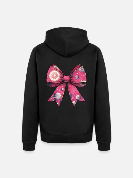 Kokette Bogen Sonnensystem Boho Planeten - Unisex Premium Bio Zip Hoodie - Schwarz