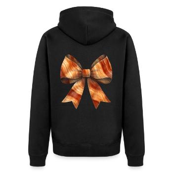Coquette Bow Lanières de bacon Porc Maman - Veste à capuche bio Premium Unisexe - noir - Dos - Nico (187cm)