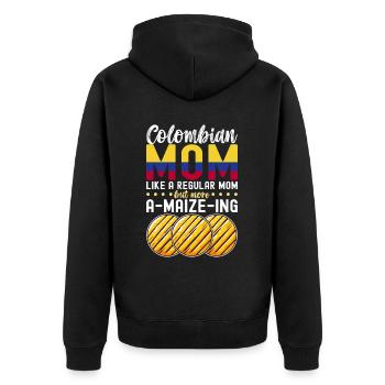Arepas vénézuélienne - Veste à capuche bio Premium Unisexe - noir - Dos - Nico (187cm)