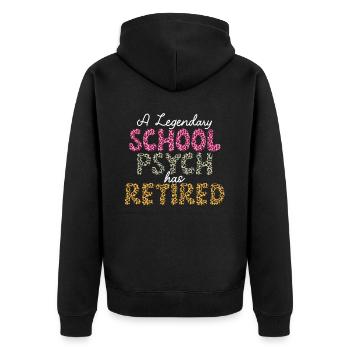 Psychologue scolaire Psychologie scolaire - Veste à capuche bio Premium Unisexe - noir - Dos - Nico (187cm)