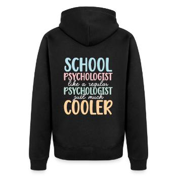 Psychologue scolaire Psychologie scolaire - Veste à capuche bio Premium Unisexe - noir - Dos - Nico (187cm)