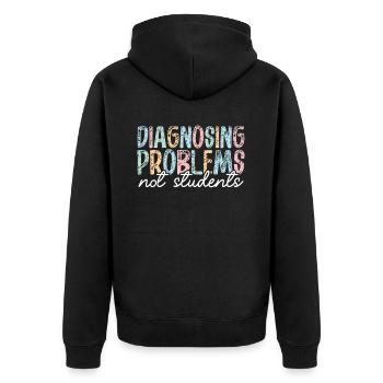 Psychologue scolaire Psychologie scolaire - Veste à capuche bio Premium Unisexe - noir - Dos - Nico (187cm)
